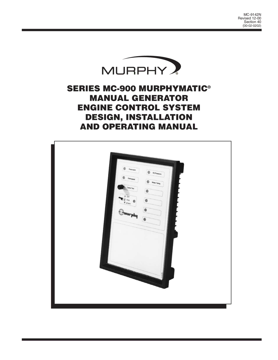 Murphy MC-900 Series manual MC-9142N Revised Section 