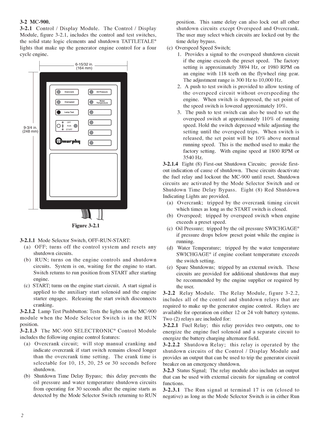 Murphy MC-900 Series manual 