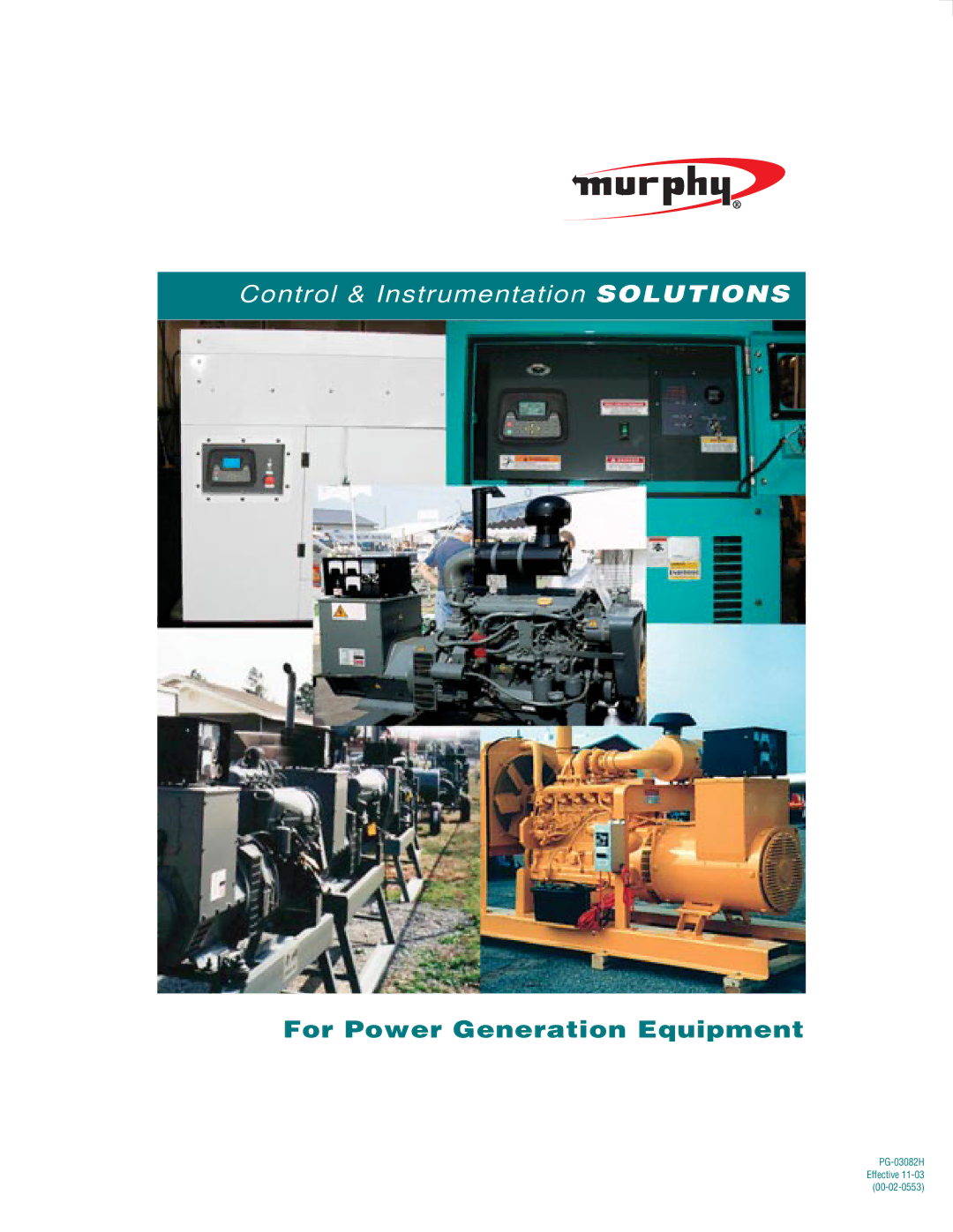 Murphy PG-03082H manual For Power Generation Equipment 