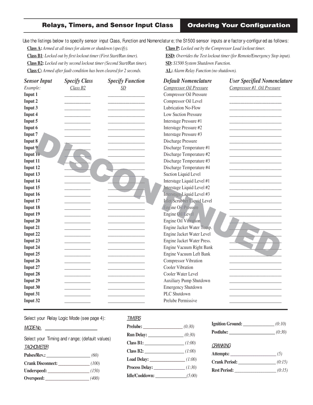 Murphy Series 1500 warranty Ordering Your Configuration 