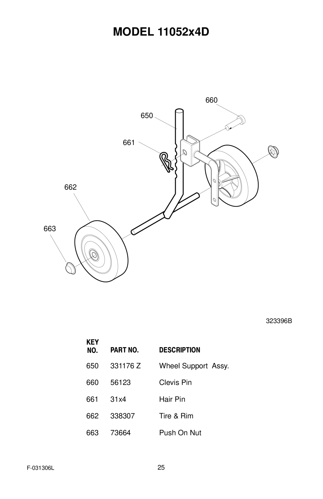 Murray 11052x4D manual 660 650 661 662 663 