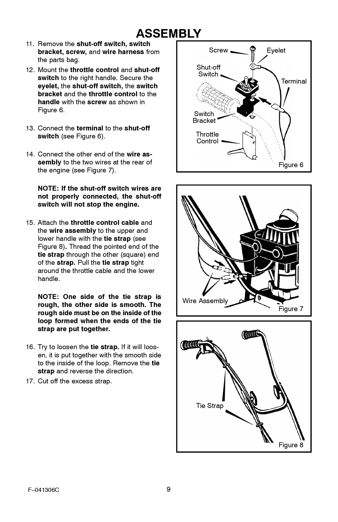 Murray 11052x4NC manual Assembly 