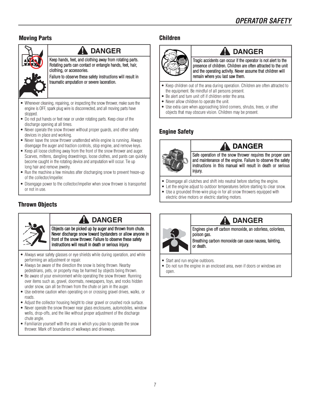 Murray 1737920, 1695722 manual Moving Parts 