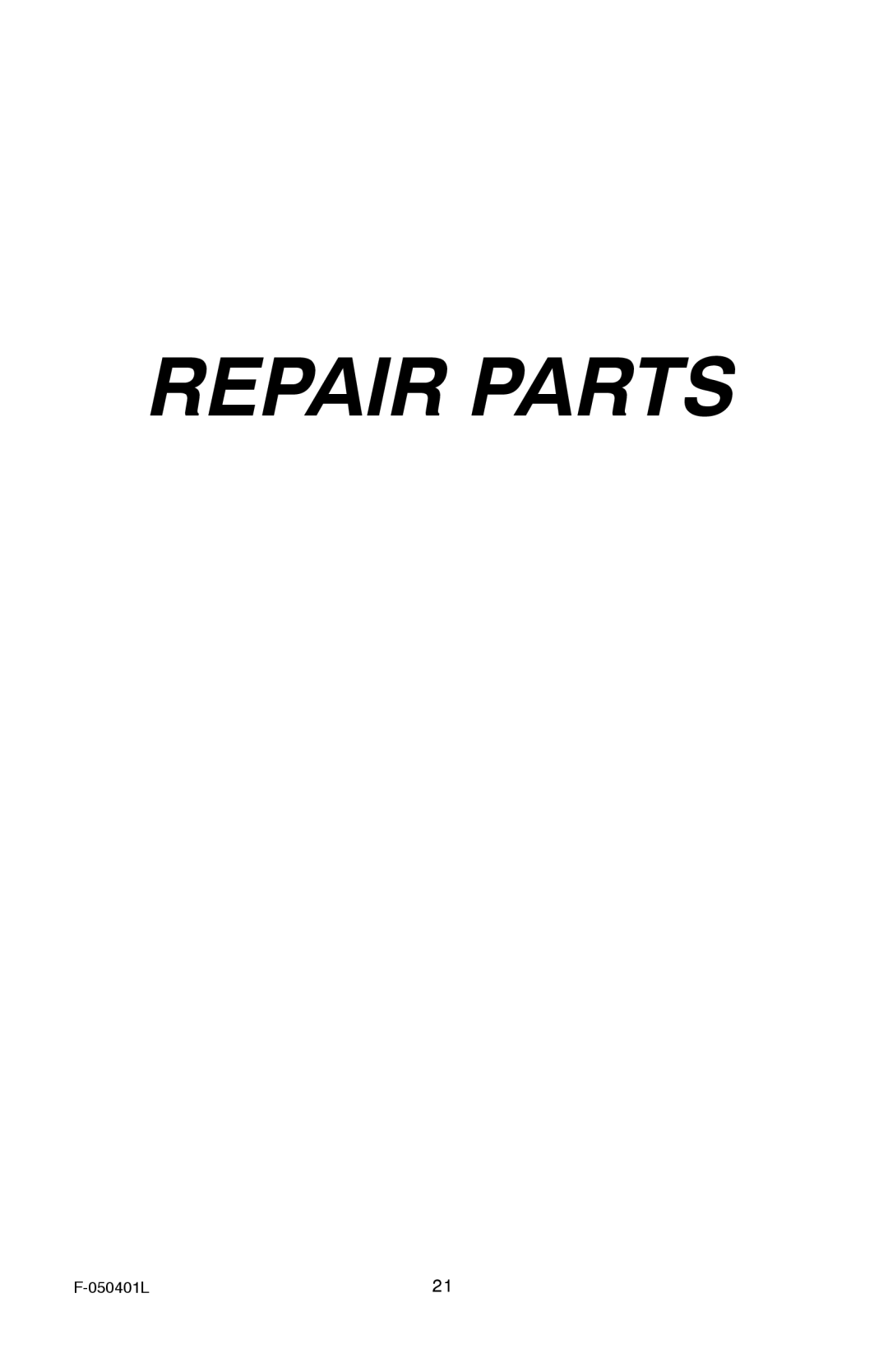 Murray 20-inch Push manual Repair Parts 