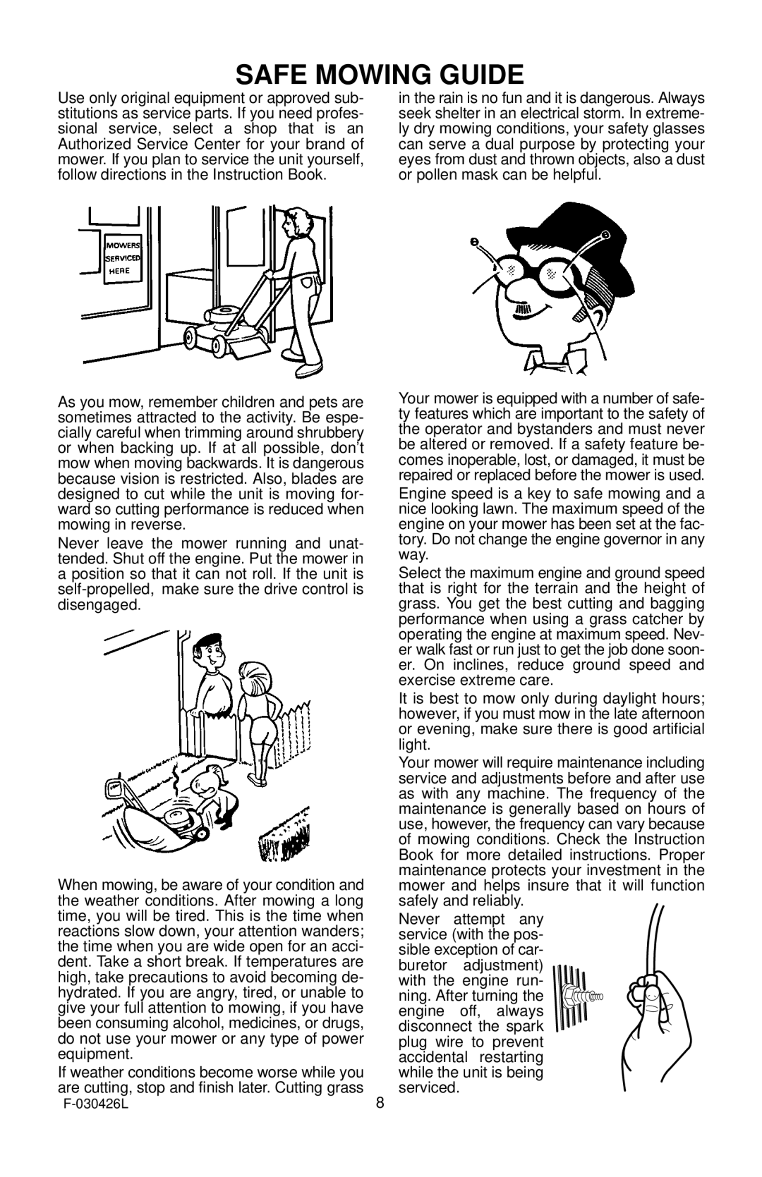 Murray 22 Push manual Safe Mowing Guide 