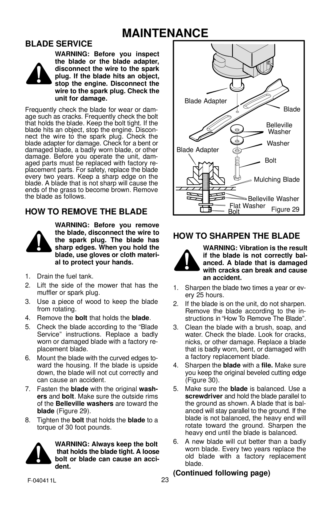 Murray 22 Self-Propelled manual Blade Service, HOW to Remove the Blade, HOW to Sharpen the Blade 