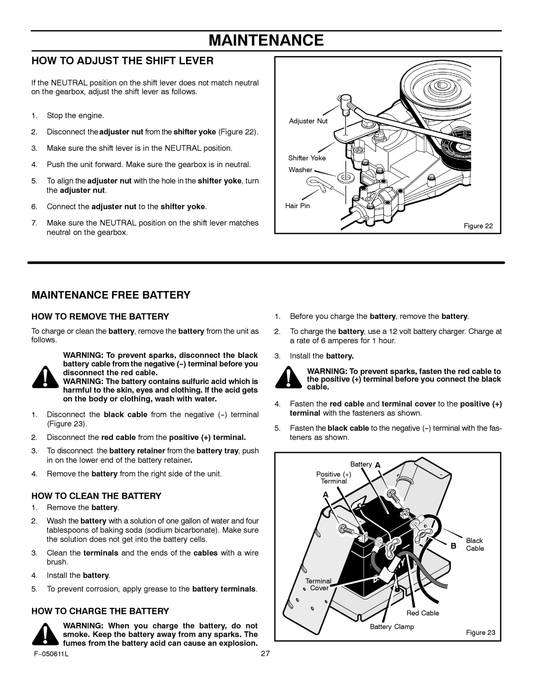 Murray 309007x8B manual HOW to Adjust the Shift Lever, Connect the adjuster nut to the shifter yoke 