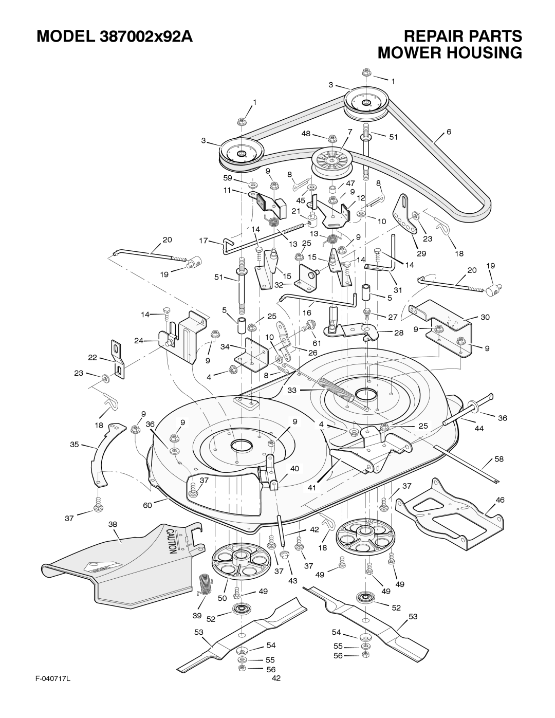 Murray 387002x92A manual Mower Housing 