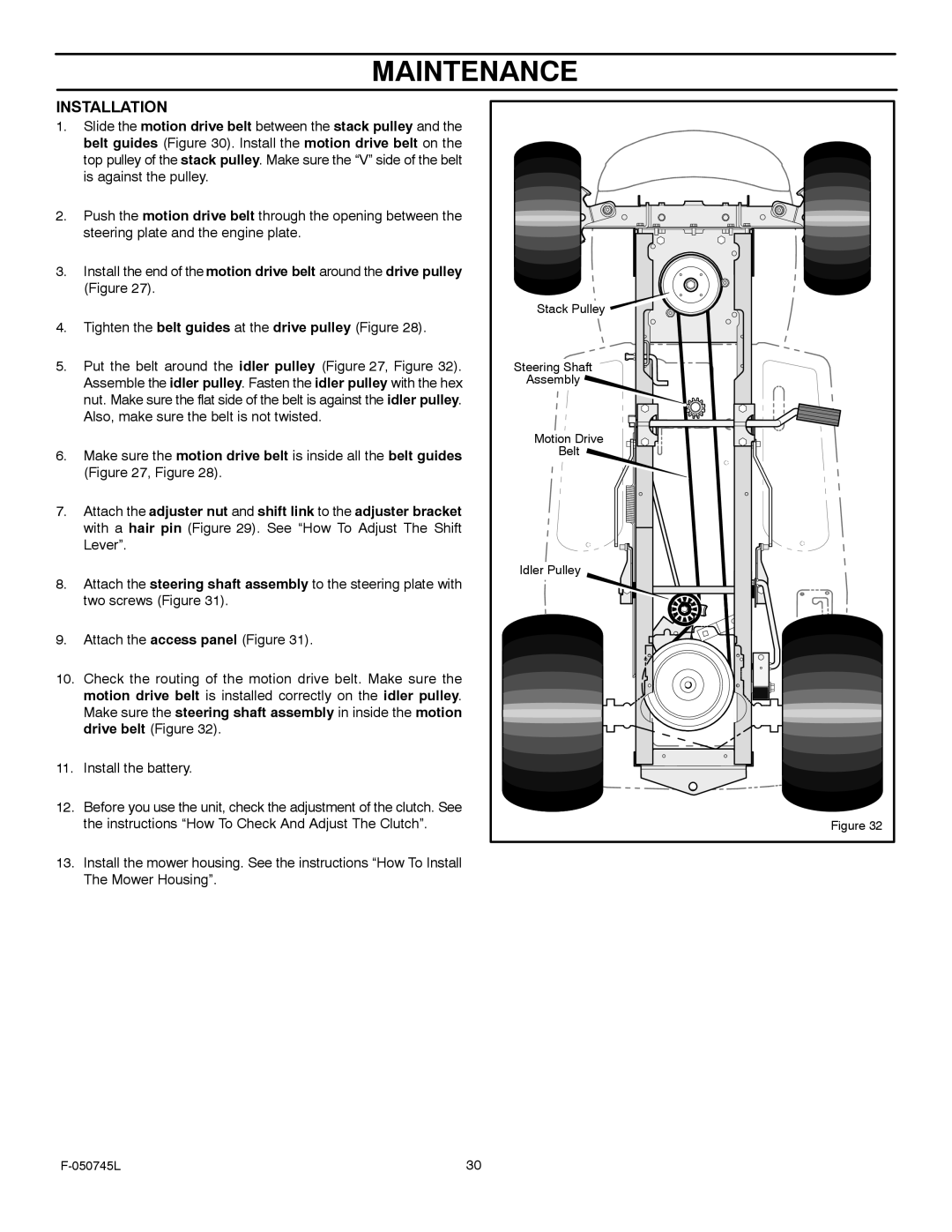 Murray 405011x48A manual Installation 