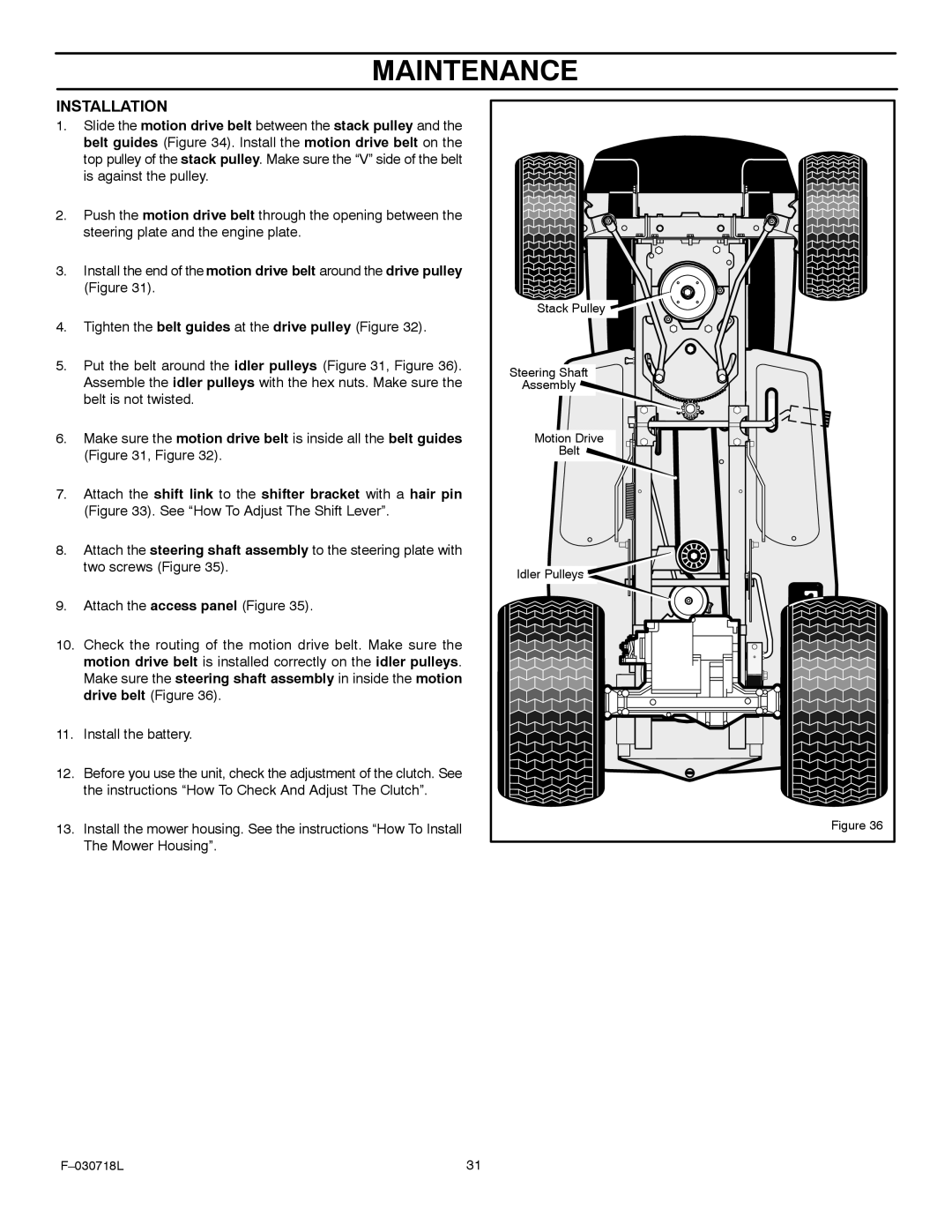 Murray 461000x8A manual Installation 