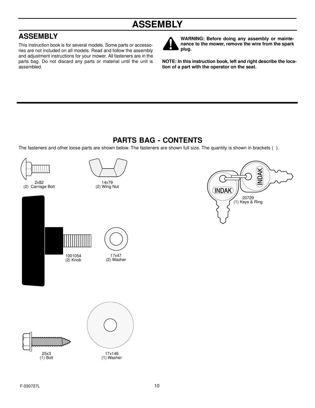 Murray 465600x8A manual Assembly 