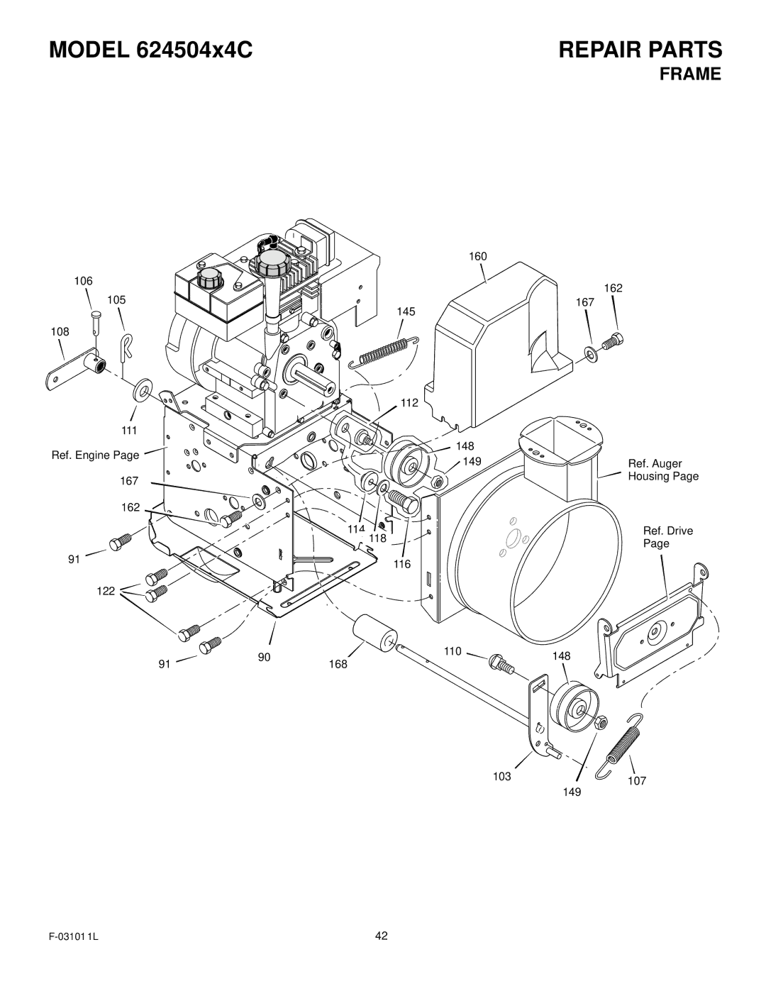 Murray 624504x4C manual Frame 