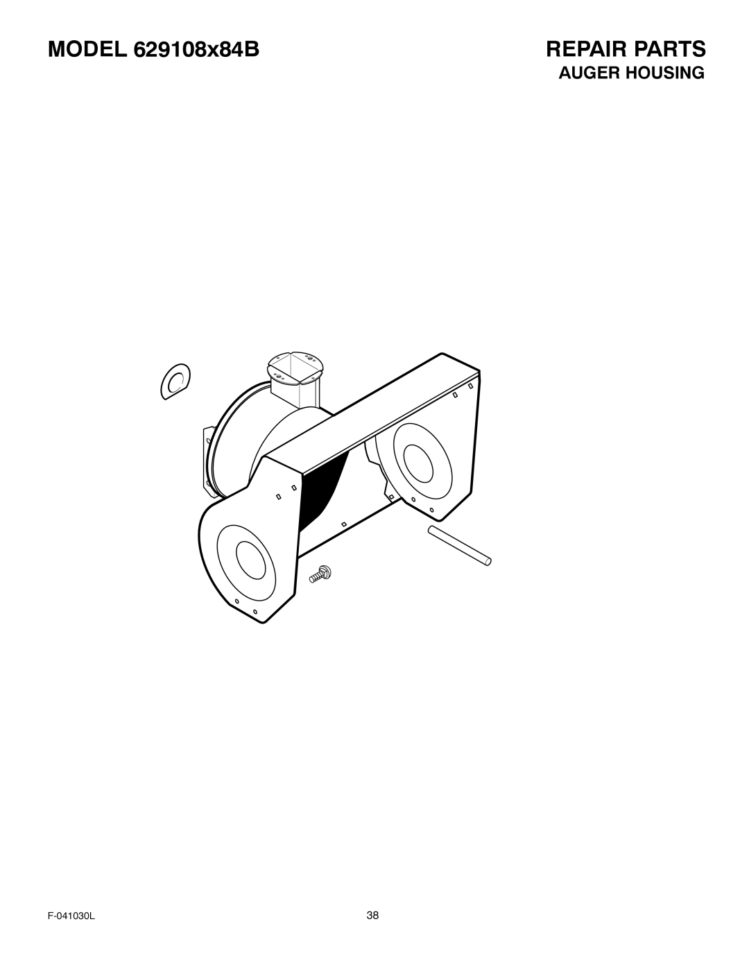 Murray 629108x84B manual Auger Housing, Ref. Gear Case 