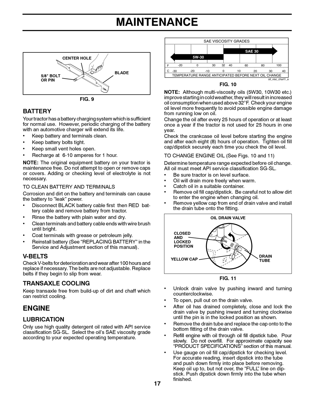 Murray 96012007200 manual Engine, Battery, Belts, Transaxle Cooling, Lubrication 