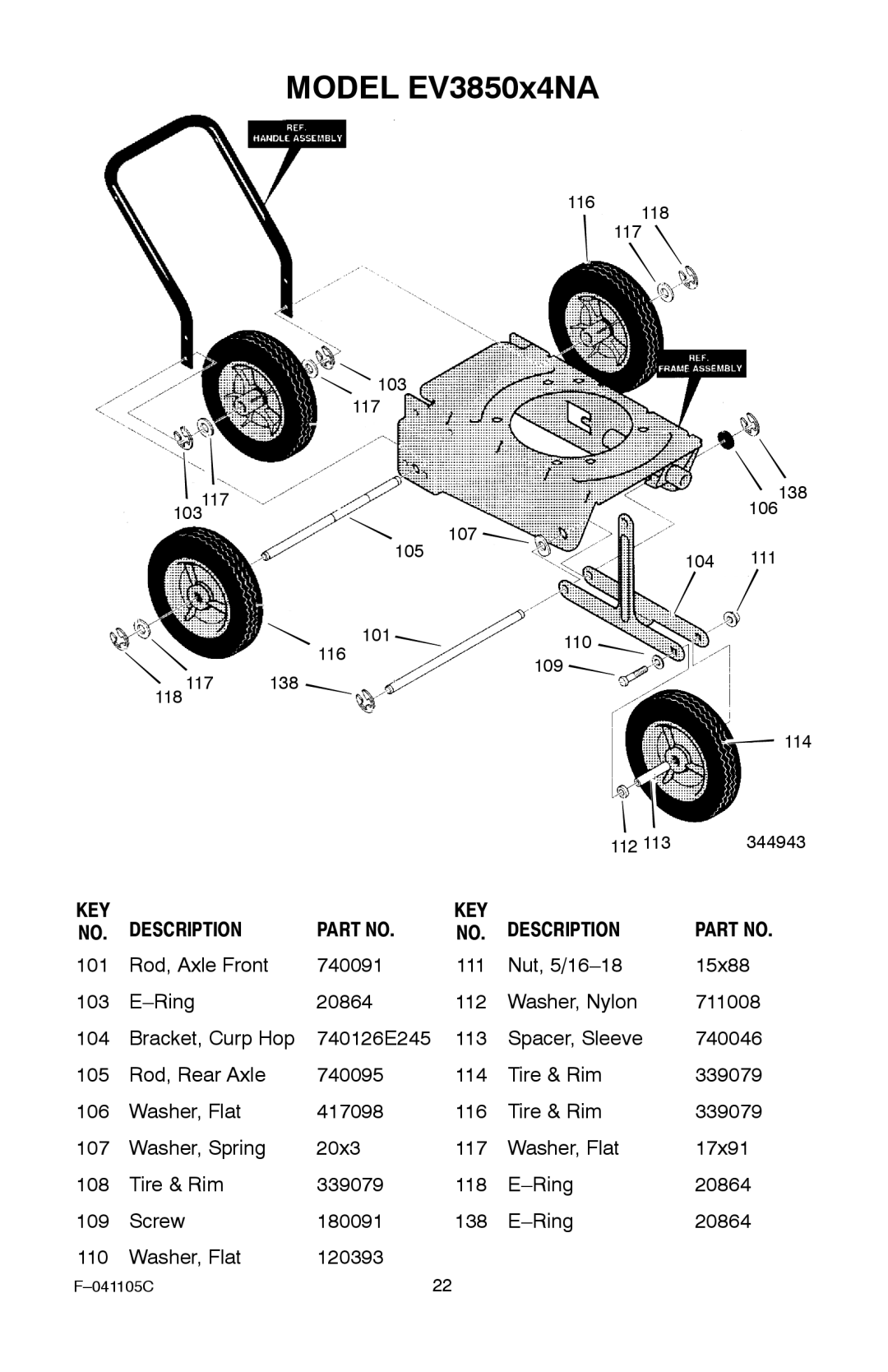 Murray EV3850x4NA manual 118 