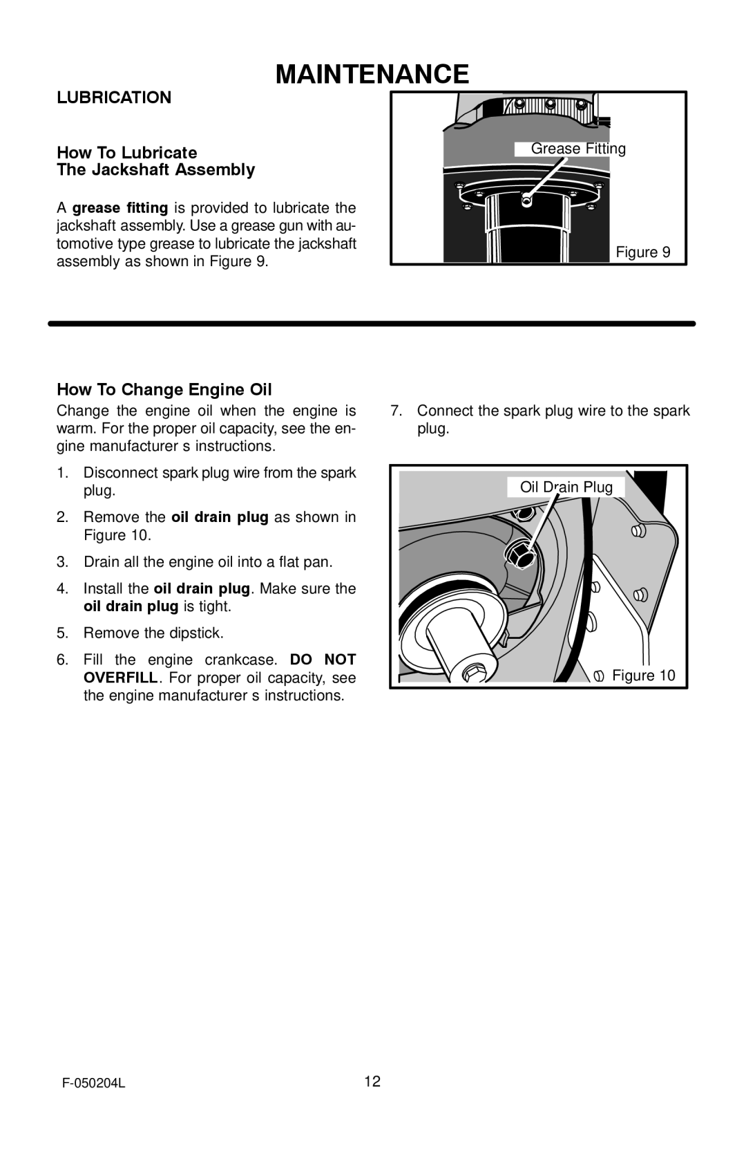 Murray TM6100X5A manual How To Lubricate, Jackshaft Assembly, How To Change Engine Oil 