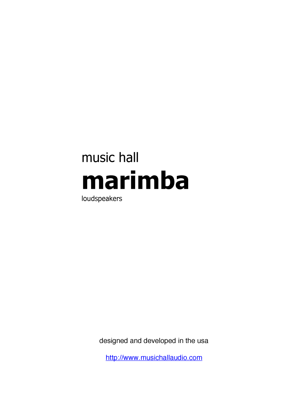 Music Hall Marimba manual 