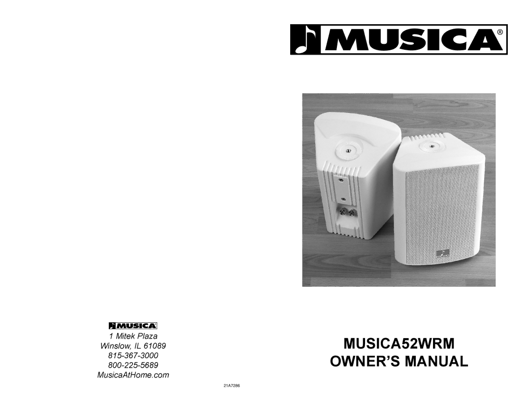 Musica owner manual MUSICA52WRM 