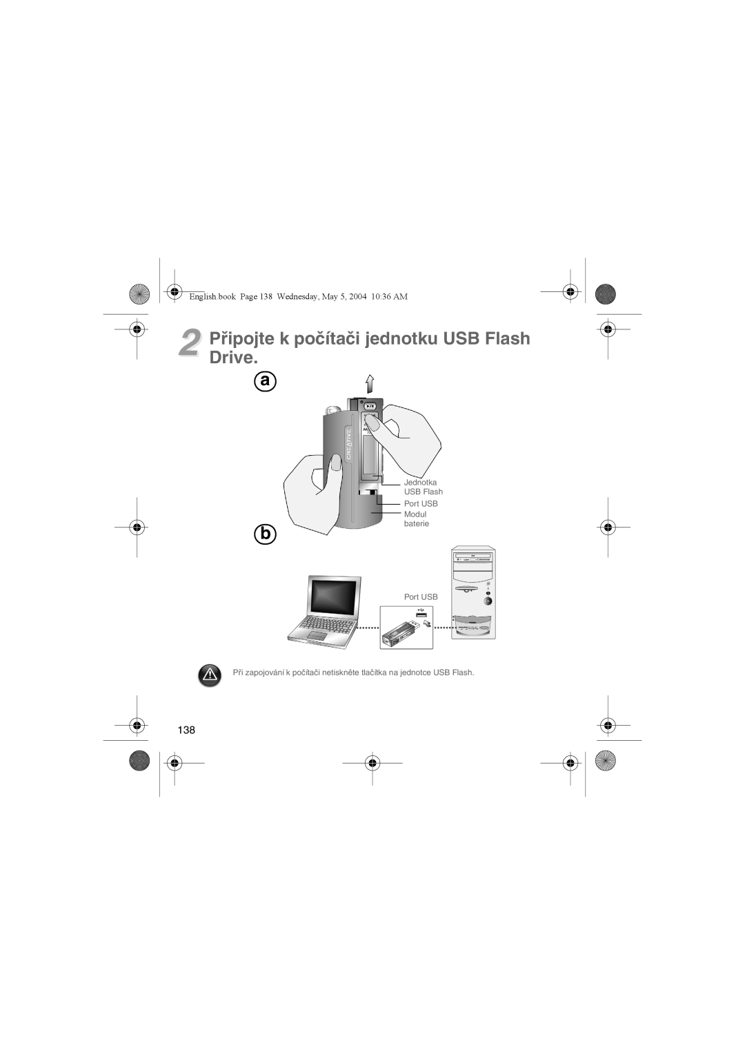 Musica CD Player manual PřipojteDrive. k počítači jednotku USB Flash a 