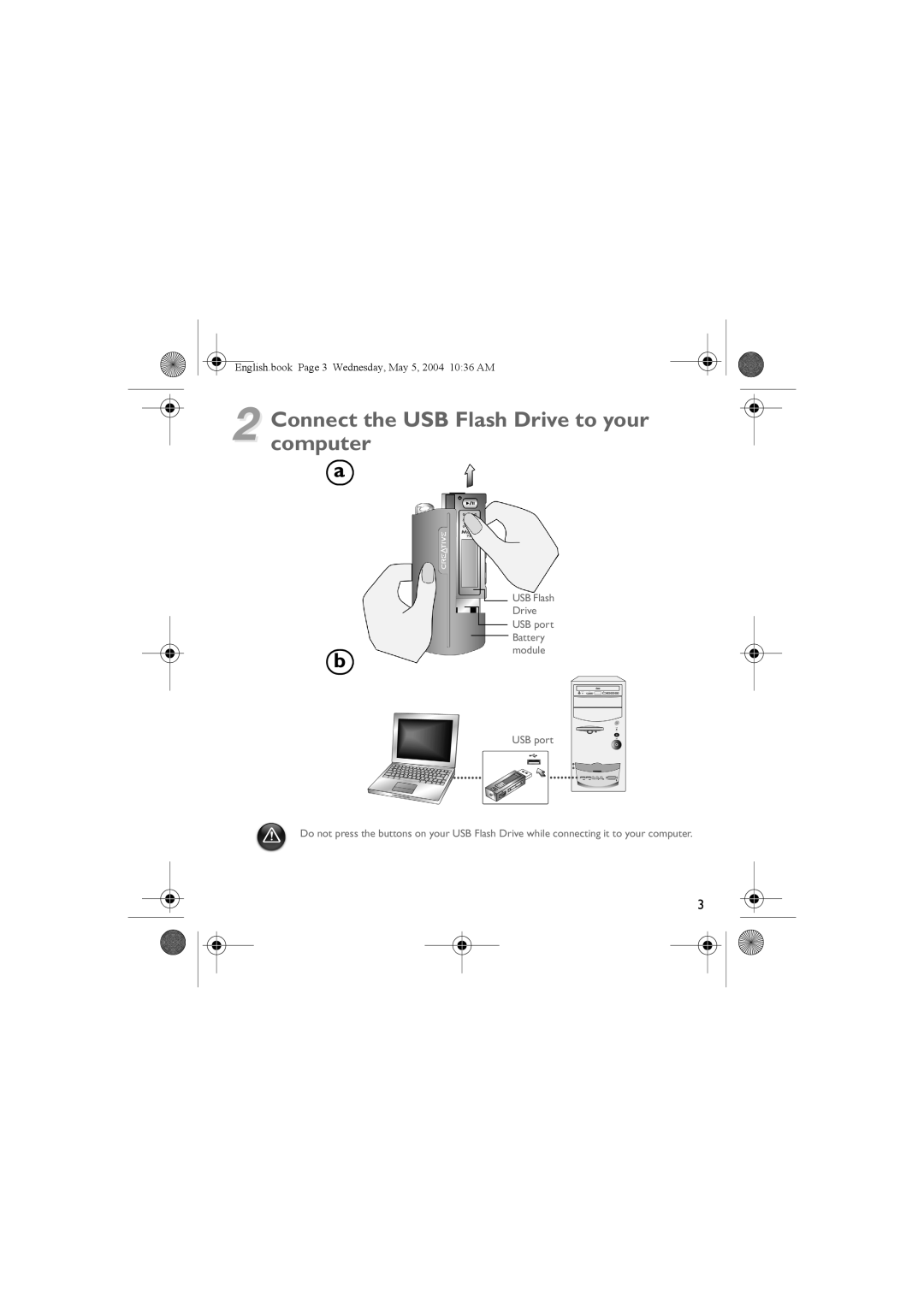 Musica CD Player manual Connect the USB Flash Drive to your computer 