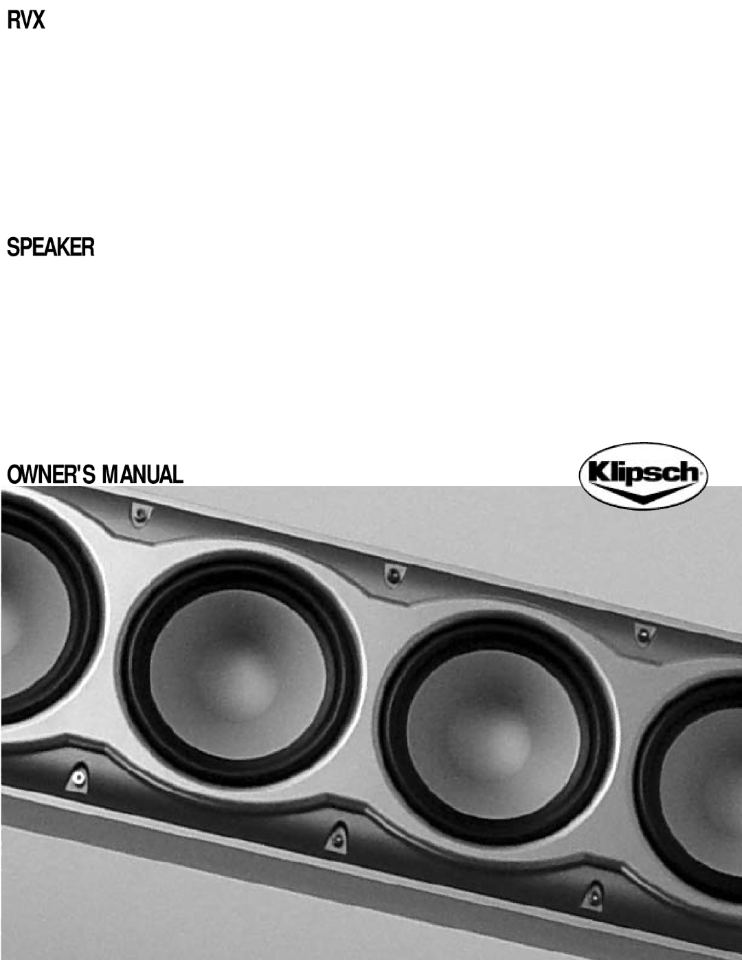 Musica owner manual RVX Speaker 