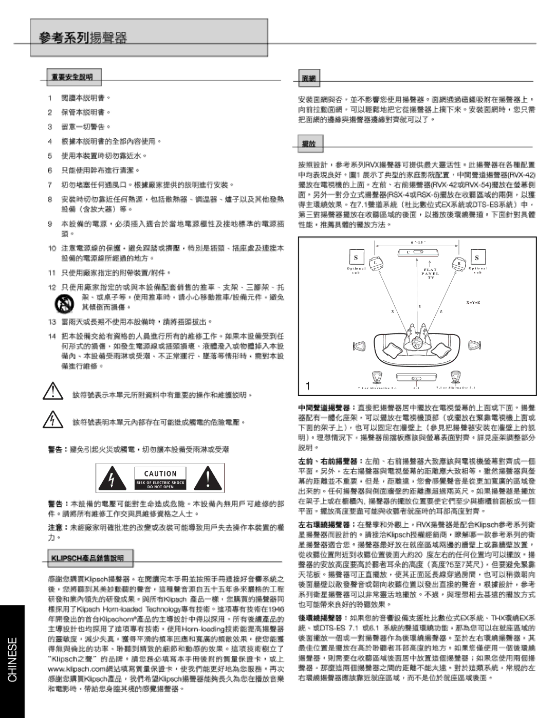 Musica RVX owner manual Chinese 