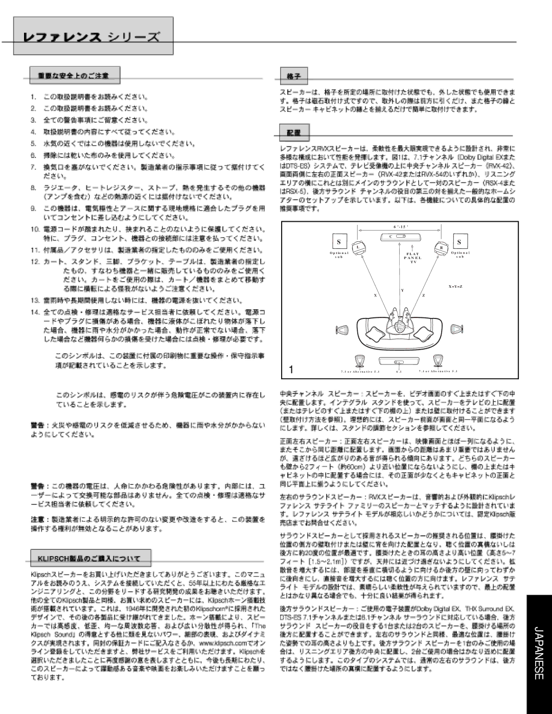 Musica RVX owner manual Japanese 