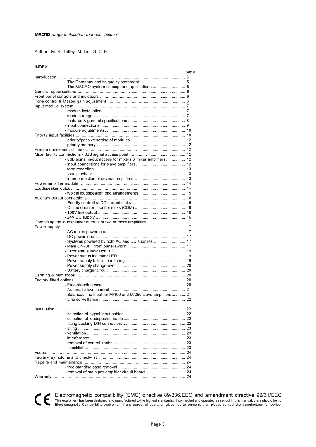 Mustang M100/SD, M/8M, M2508/D, M1008/D, M250/SD manual Index 