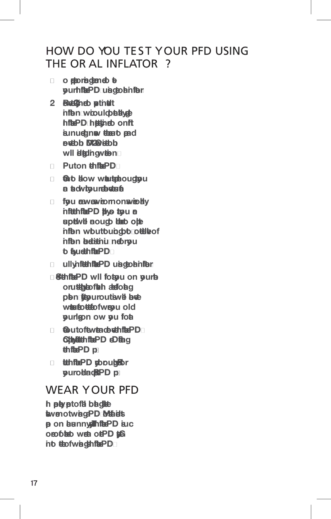 Mustang Survival md2010 manual HOW do YOU Test Your PFD Using the Oral INFLATOR?, Wear Your PFD 