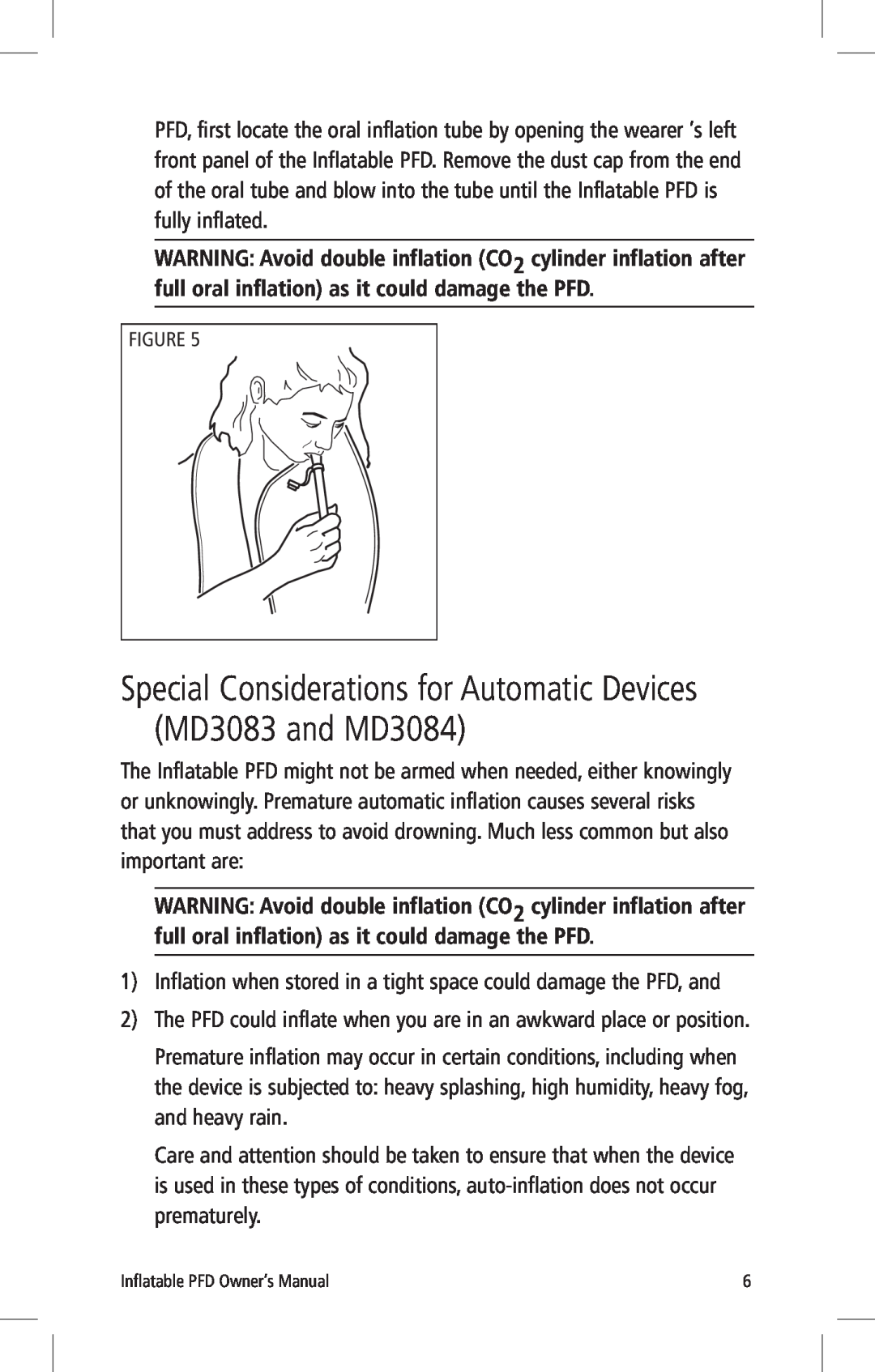 Mustang Survival MD3082, MD3081 manual Special Considerations for Automatic Devices MD3083 and MD3084 