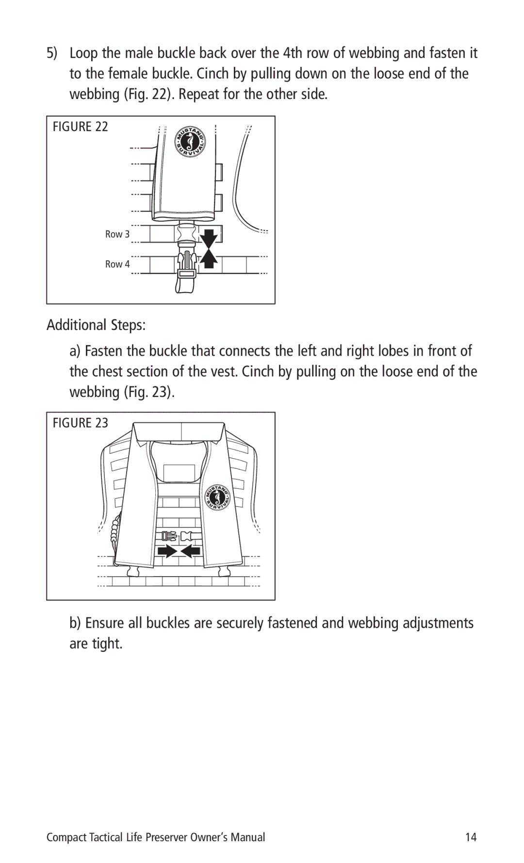 Mustang Survival MD3090, MD3095 manual Row 