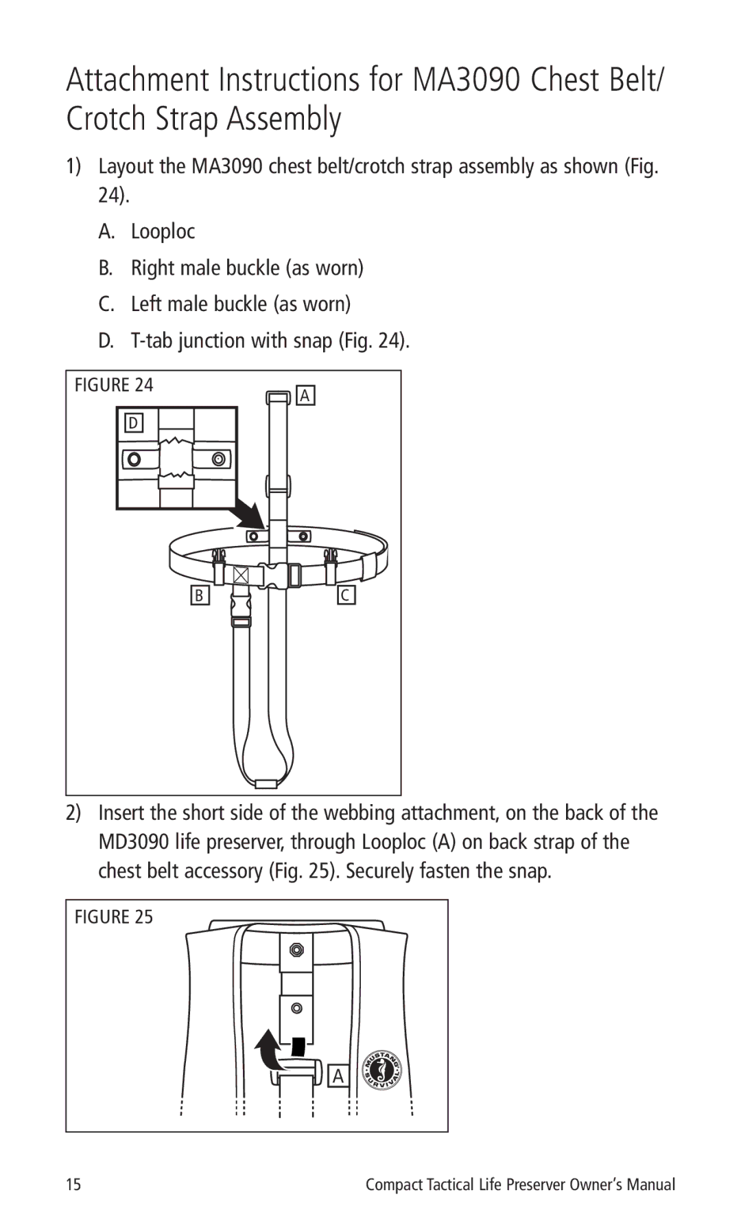 Mustang Survival MD3095, MD3090 manual 