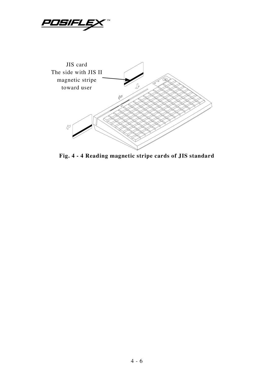 Mustek KB3100 user manual Reading magnetic stripe cards of JIS standard 