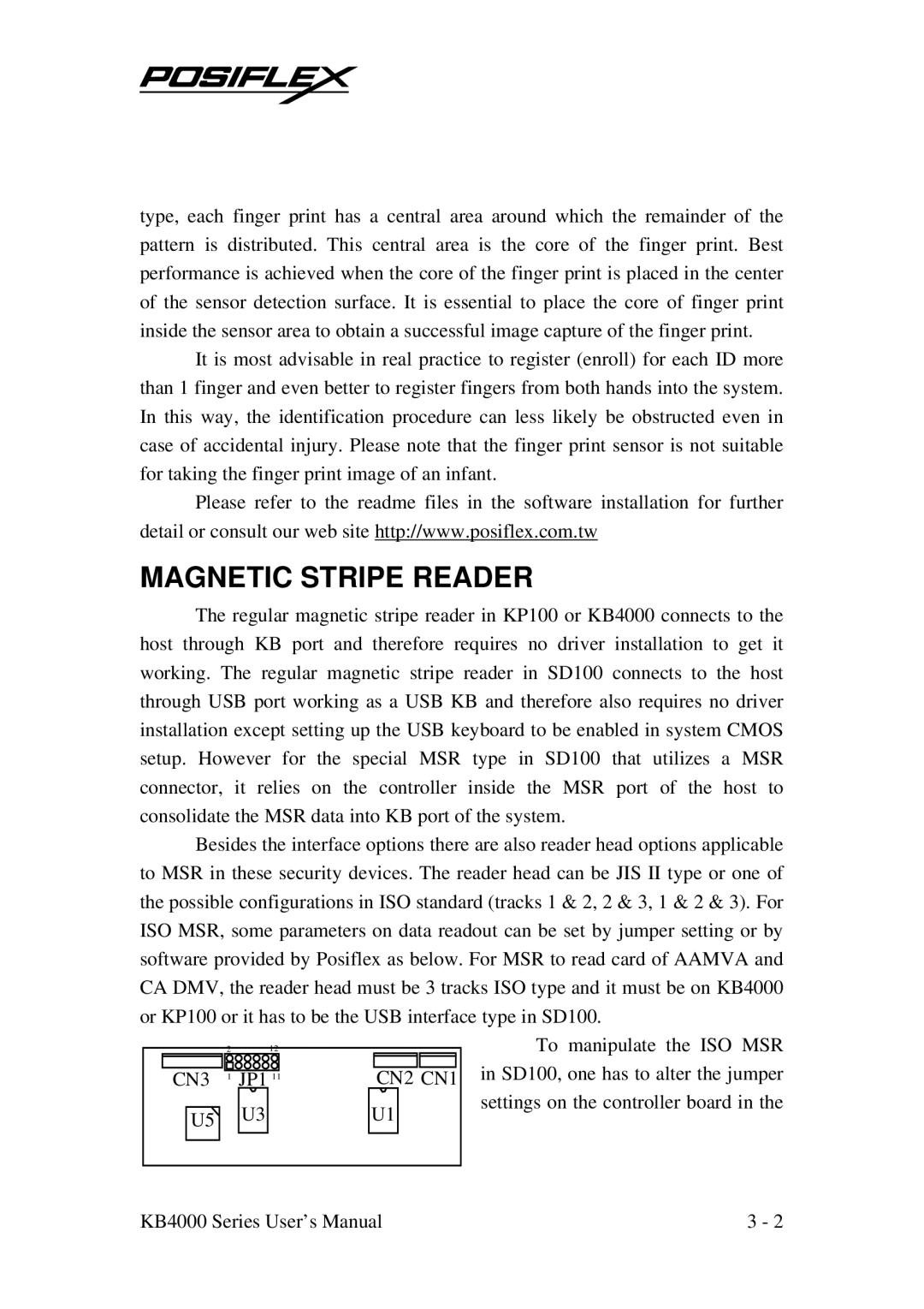 Mustek SD100, KP100, KB4000 user manual Magnetic Stripe Reader 