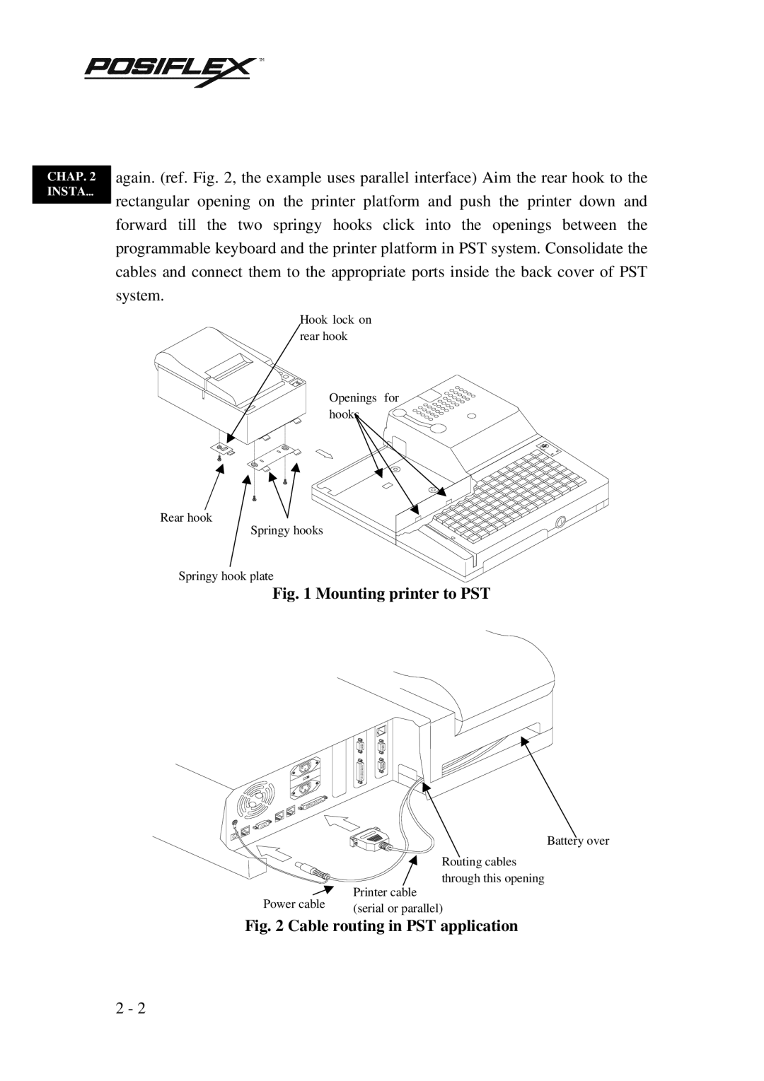 Mustek PP3000 manual Mounting printer to PST 