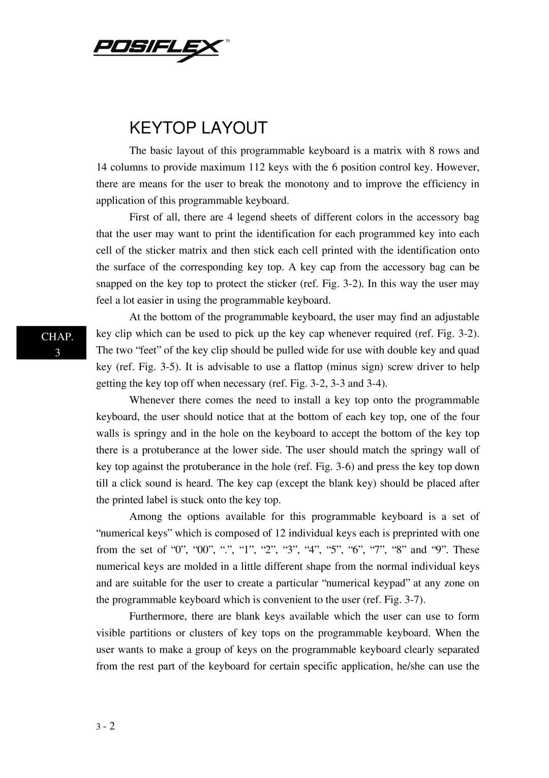 Mustek TM KB3100 user manual Keytop Layout 