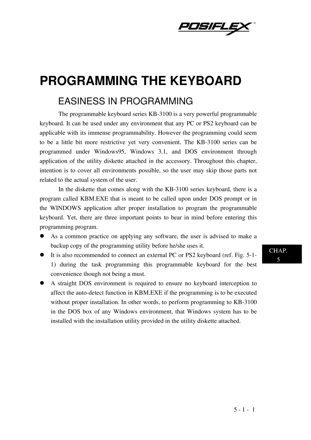 Mustek TM KB3100 user manual Programming the Keyboard, Easiness in Programming 