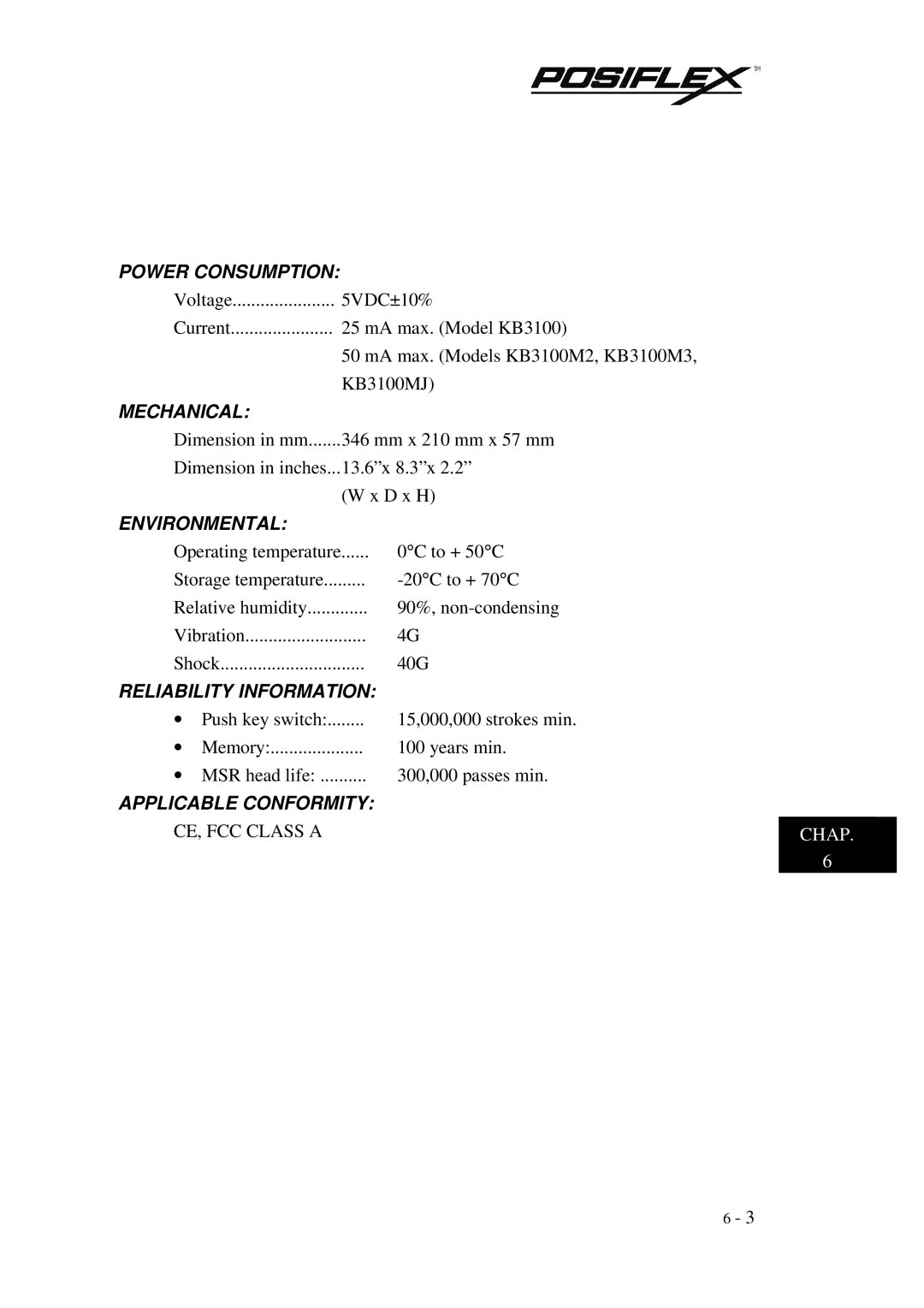 Mustek TM KB3100 user manual Mechanical 