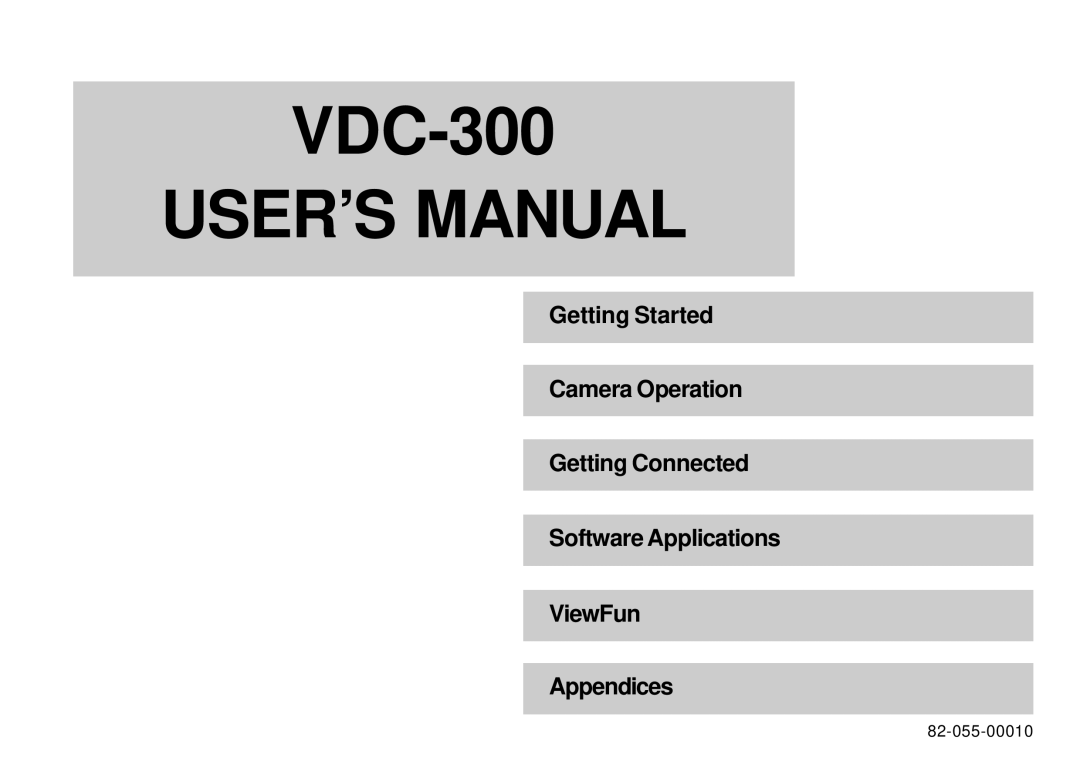 Mustek VDC-300 user manual USER’S Manual 