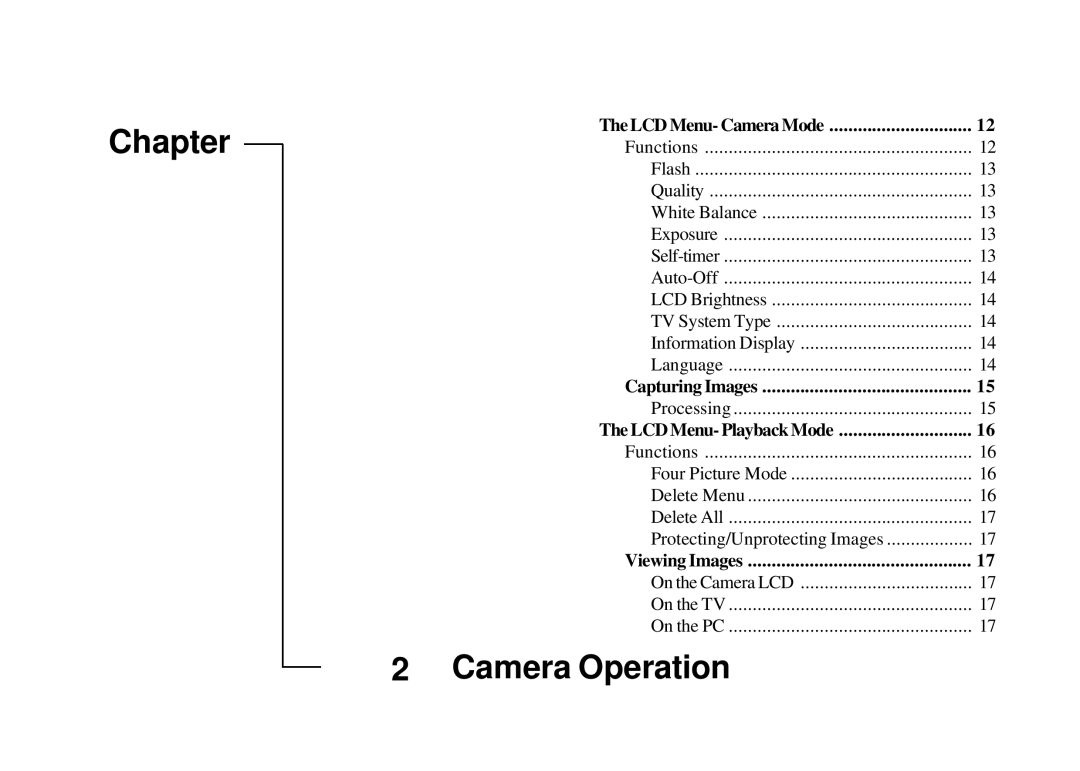 Mustek VDC-300 user manual Camera Operation 