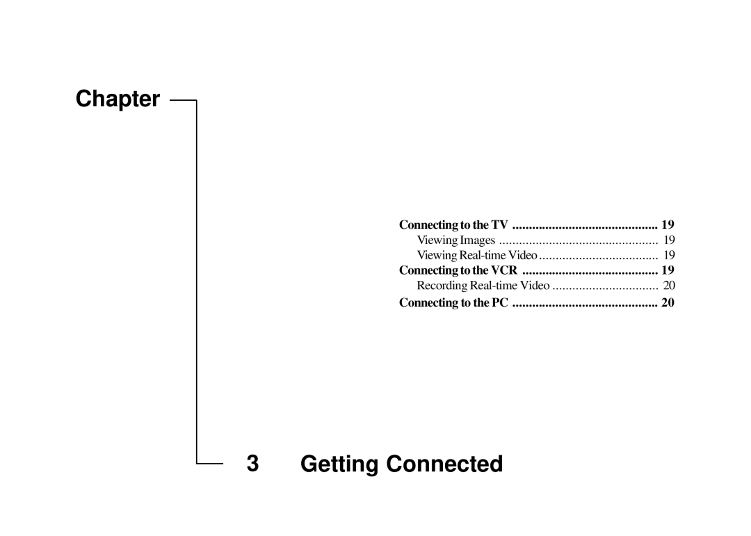 Mustek VDC-300 user manual Connecting to the TV, Connecting to the VCR 