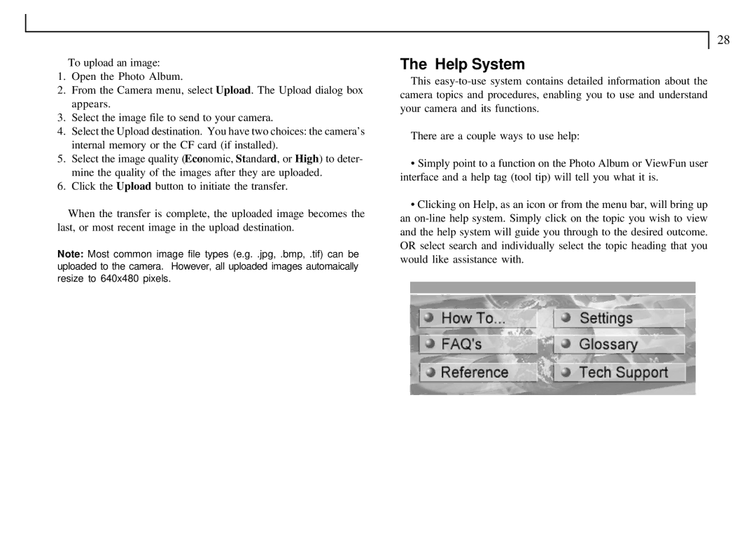 Mustek VDC-300 user manual Help System 