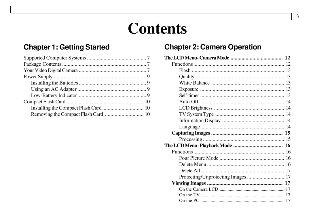 Mustek VDC-300 user manual Contents 