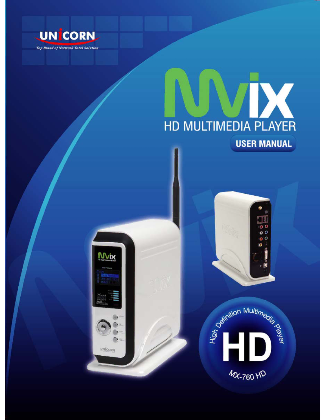 Mvix MX-760HD manual 