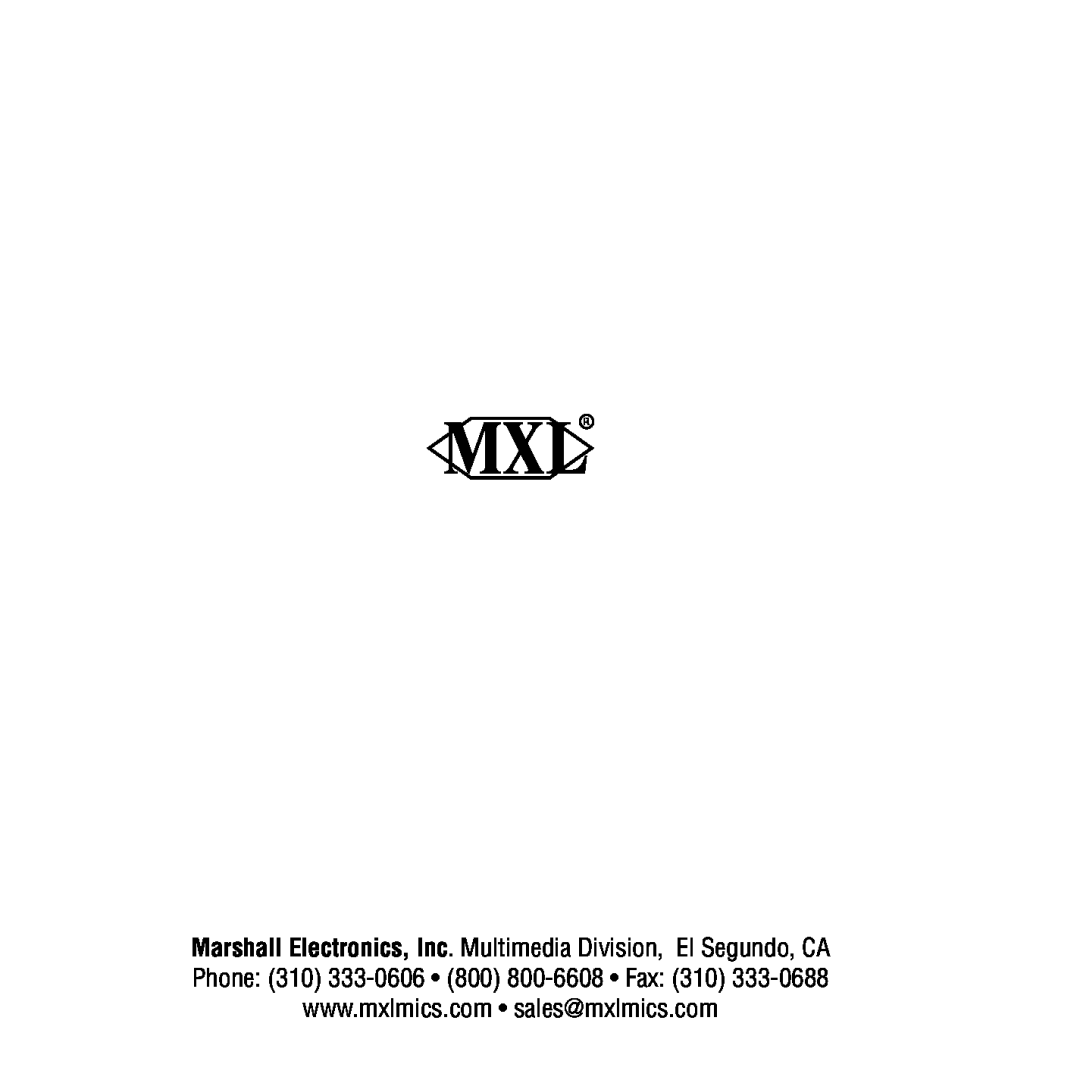 MXL AC-450 manual 