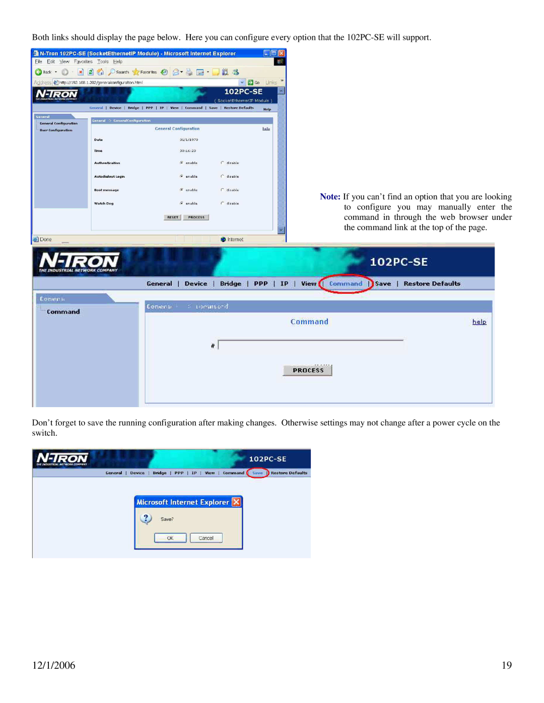 N-Tron 102PC-SE user manual 12/1/2006 