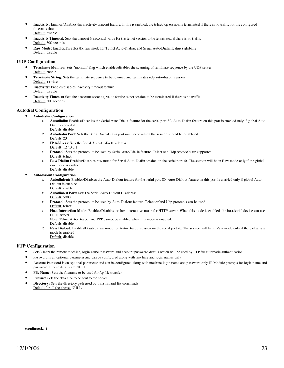 N-Tron 102PC-SE user manual UDP Configuration, Autodial Configuration 