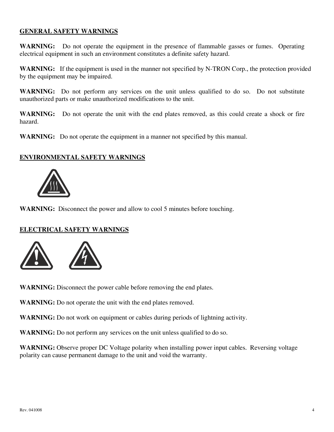 N-Tron 105TX-POE, 105FX-POE user manual Rev 