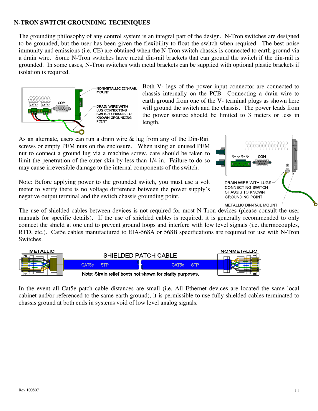 N-Tron 300 Series manual Tron Switch Grounding Techniques 