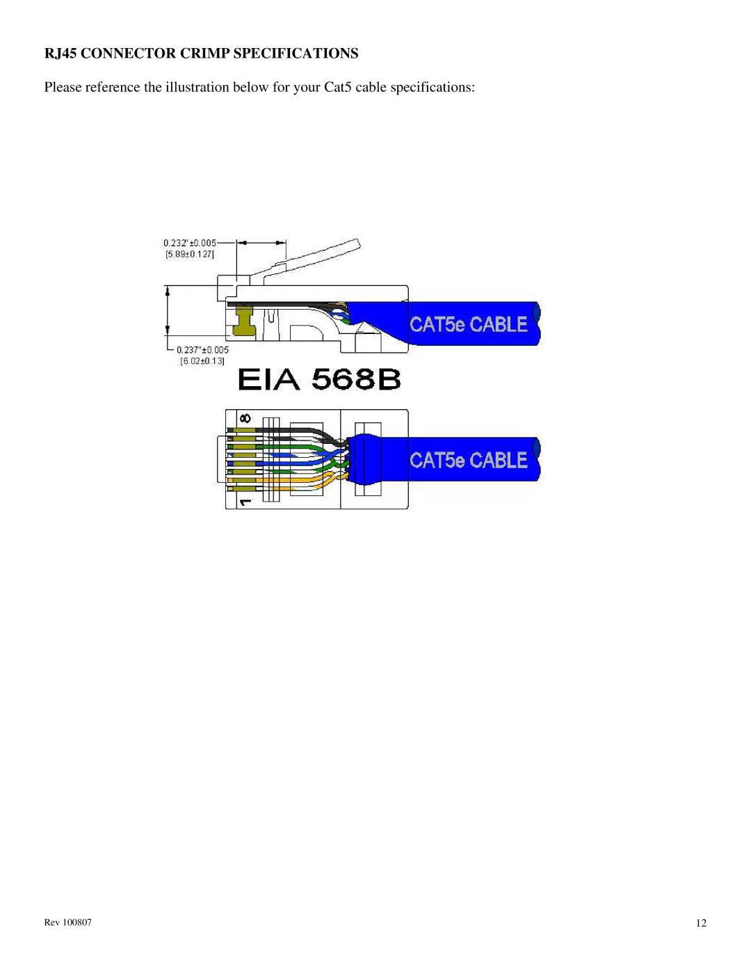 N-Tron 300 Series manual RJ45 Connector Crimp Specifications 